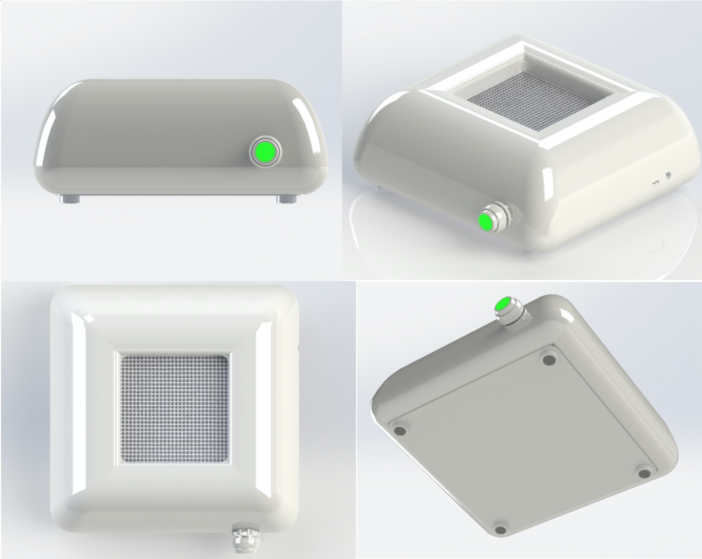 CAD renderings of tactile display system